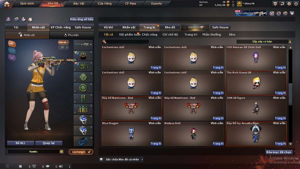 shop acc cf uy tin gia re
